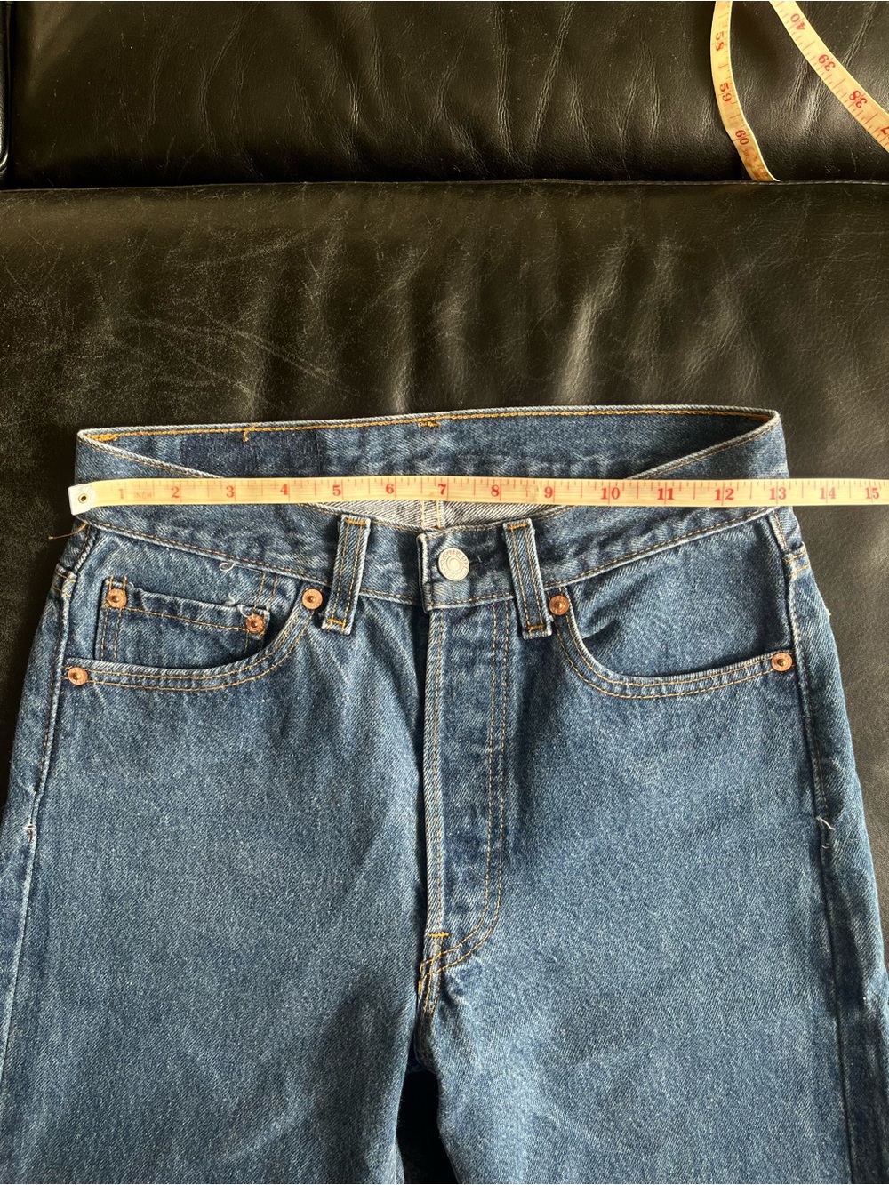 Vintage 701 501 Levi’s. Perfect Blue Denim. Size 25. Original hem. USA - Picture 9 of 13